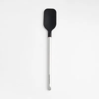 Crate & Barrel Black Silicone And Stainless Steel Spoonula