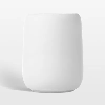 Crate & Barrel Blomus Sono Ceramic White Bathroom Tumbler