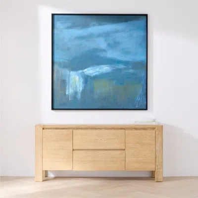 Crate & Barrel "blueprint" By Huda Hashim 54" X 54" Framed Wall Art Print