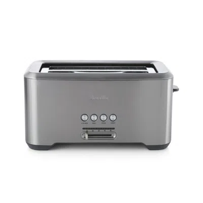 Crate & Barrel Breville ® A Bit More ® 4-slice Long Slot Toaster In Silver