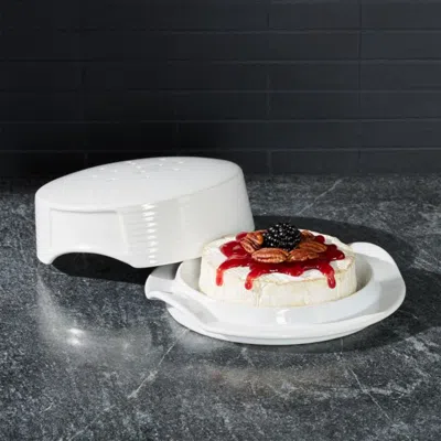 Crate & Barrel Brie Baking Dish In White