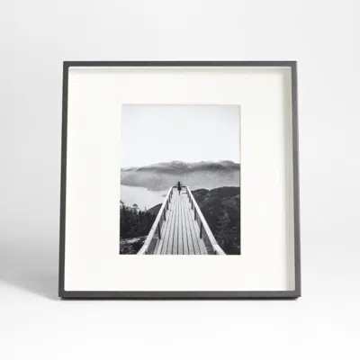 Crate & Barrel Brushed Black 8x10 Picture Frame
