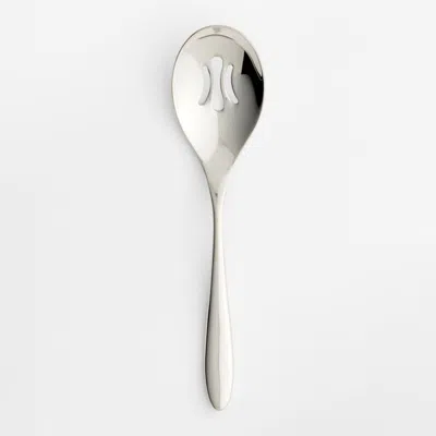 Crate & Barrel Buffet Slotted Spoon In Silver