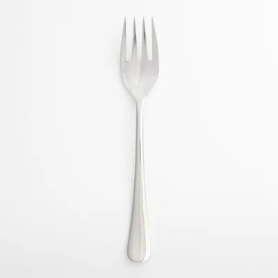 Crate & Barrel Caesna Mirror Serving Fork In Silver