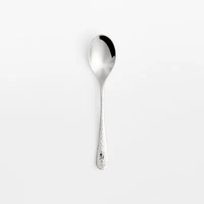 Crate & Barrel Caesna Texture Coffee Spoon In Silver