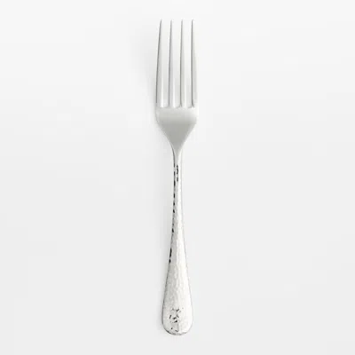 Crate & Barrel Caesna Texture Serving Fork In Silver