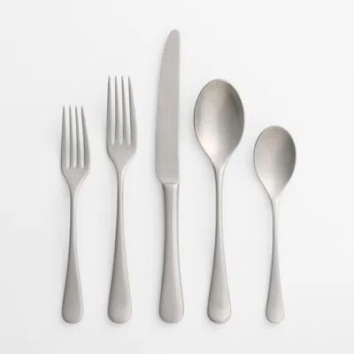 Crate & Barrel Caesna Vintage 20-piece Flatware Set In Silver