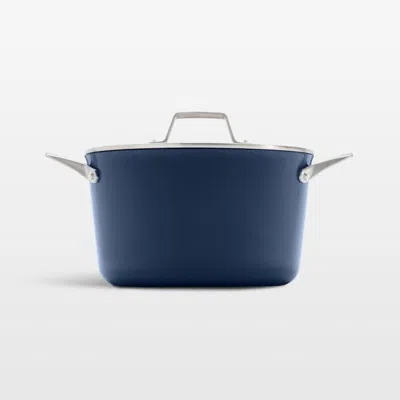 Crate & Barrel Calphalon ® Ceramic Nonstick Navy 7-qt. Dutch Oven In Blue