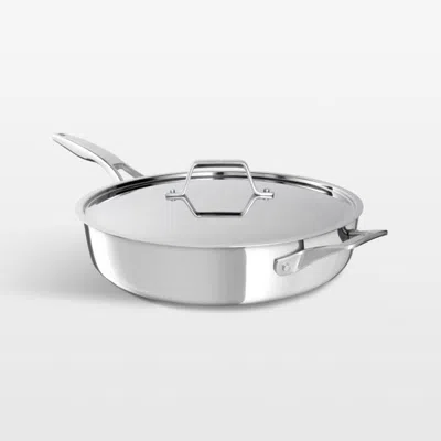 Crate & Barrel Calphalon ® Premier Stainless Steel 5-qt. Saute Pan With Lid In Gray