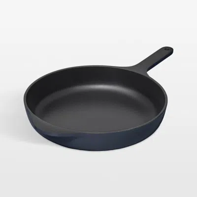 Crate & Barrel Caraway ® 10.5" Dark Navy Enameled Cast Iron Skillet In Blue
