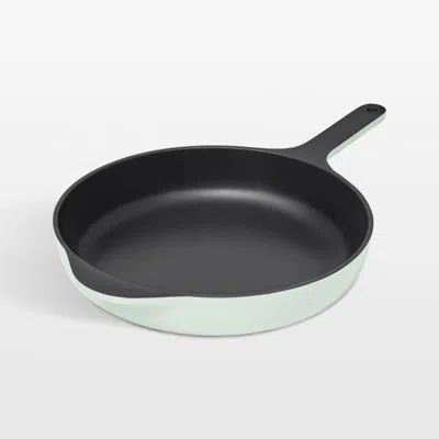 Crate & Barrel Caraway ® 10.5" Light Mist Enameled Cast Iron Skillet In Green