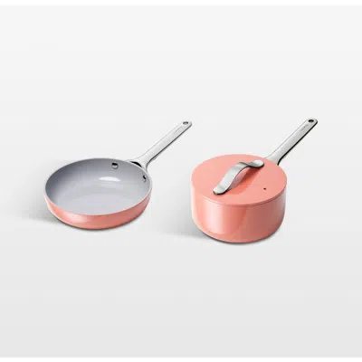 Crate & Barrel Caraway ® 4-piece Perracotta Mini Cookware Duo In Pink