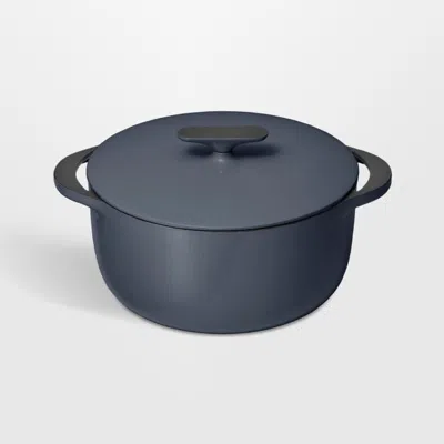 Crate & Barrel Caraway ® 6.5-qt. Dark Navy Enameled Cast Iron Dutch Oven With Lid In Blue