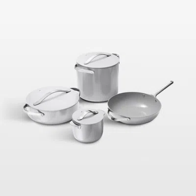 Crate & Barrel Caraway ® Cookware+ Grey Ceramic Nonstick 8-piece Cookware Set In Gray