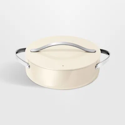 Crate & Barrel Caraway ® Cookware Plus 6-qt. Cream Ceramic Nonstick Rondeau Pan In Neutral
