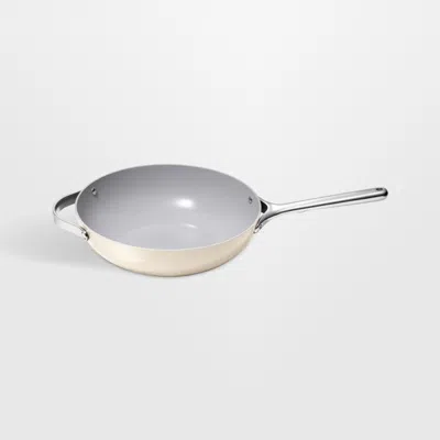 Crate & Barrel Caraway ® Cookware Plus Cream Ceramic Nonstick 12" Stir Fry Pan In White