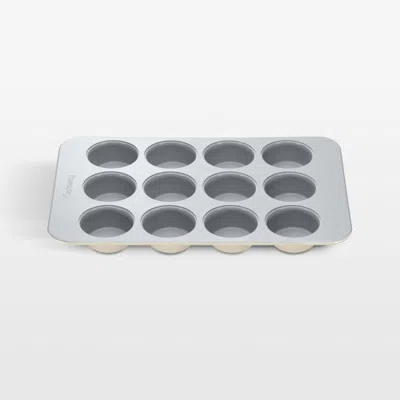 Crate & Barrel Caraway ® Cream Ceramic Nonstick 12-cup Muffin Pan In White
