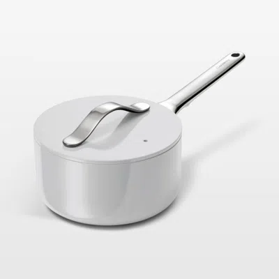 Crate & Barrel Caraway ® Grey 1.75-qt. Ceramic Nonstick Mini Saucepan In Gray