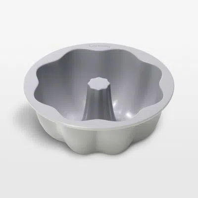 Crate & Barrel Caraway ® Grey 9.5" Ceramic Nonstick Fluted Cake Pan In Gray
