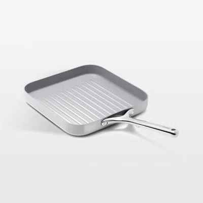Crate & Barrel Caraway ® Grey Ceramic Nonstick Square Grill Pan In Gray