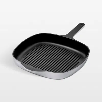 Crate & Barrel Caraway ® Grey Enameled Cast Iron 10.5" Grill Pan In Gray