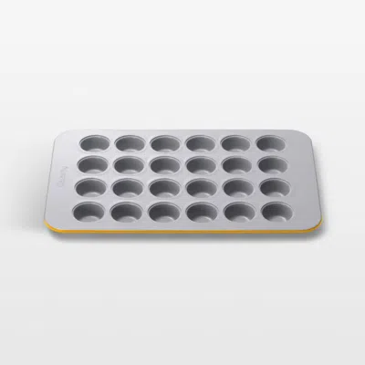 Crate & Barrel Caraway ® Marigold 24-cup Ceramic Nonstick Mini Muffin Pan In Yellow