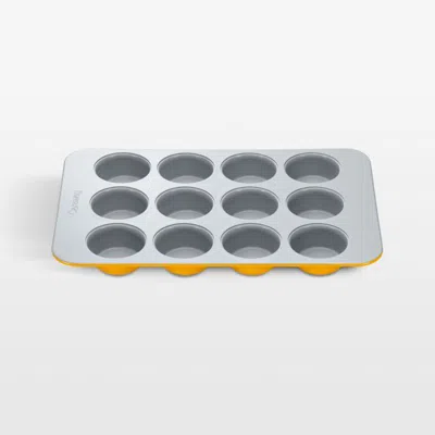 Crate & Barrel Caraway ® Marigold Ceramic Nonstick 12-cup Muffin Pan In Yellow