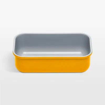 Crate & Barrel Caraway ® Marigold Ceramic Nonstick Loaf Pan In Yellow