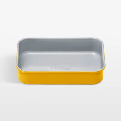 Crate & Barrel Caraway ® Marigold Ceramic Nonstick Mini Rectangular Baking Pan In Yellow