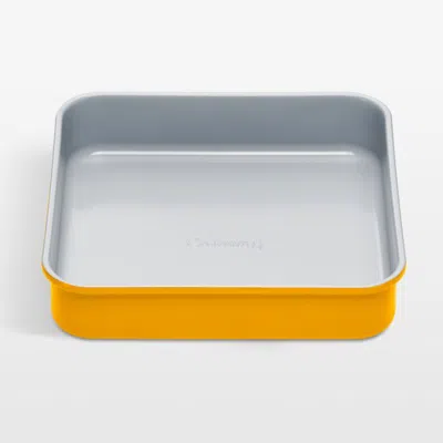 Crate & Barrel Caraway ® Marigold Ceramic Nonstick Square Baking Pan In Yellow