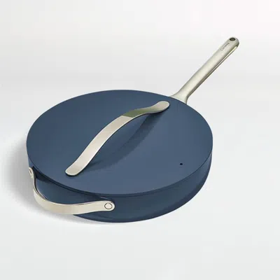 Crate & Barrel Caraway ® Navy Ceramic Nonstick 4.5-qt. Sauté Pan In Blue
