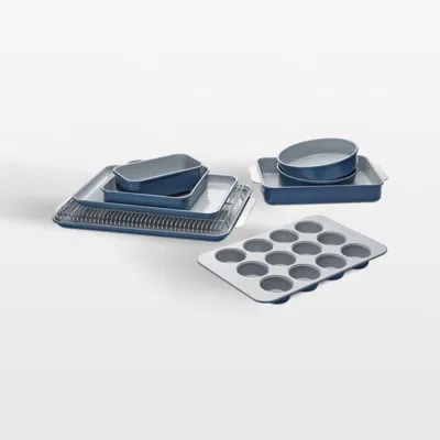 Crate & Barrel Caraway ® Navy Non-toxic Ceramic Nonstick 11-piece Mega Bakeware Set In Blue