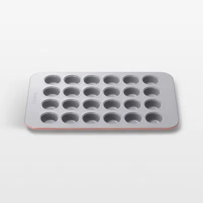 Crate & Barrel Caraway ® Perracotta 24-cup Ceramic Nonstick Mini Muffin Pan In Orange
