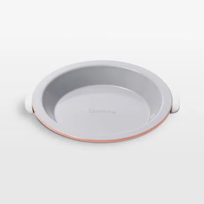 Crate & Barrel Caraway ® Perracotta 9" Ceramic Nonstick Pie Dish In Orange