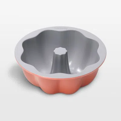 Crate & Barrel Caraway ® Perracotta 9.5" Ceramic Nonstick Fluted Cake Pan In Orange