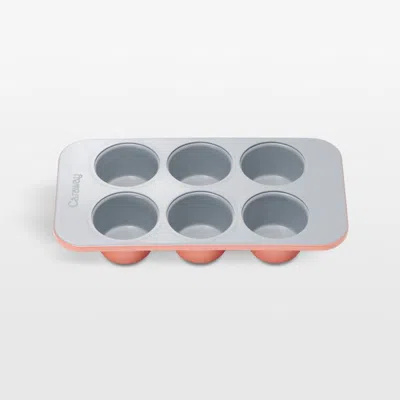 Crate & Barrel Caraway ® Perracotta Ceramic Nonstick 6-cup Muffin Pan In Orange