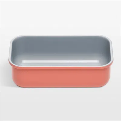 Crate & Barrel Caraway ® Perracotta Ceramic Nonstick Loaf Pan In Pink