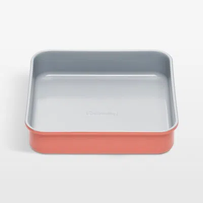 Crate & Barrel Caraway ® Perracotta Ceramic Nonstick Square Baking Pan In Pink