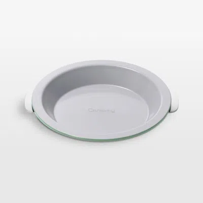 Crate & Barrel Caraway ® Sage 9" Ceramic Nonstick Pie Dish In Green