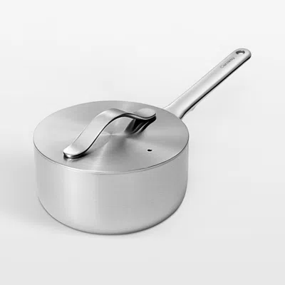 Crate & Barrel Caraway ® Stainless Steel 1.75-qt. Mini Saucepan In Silver