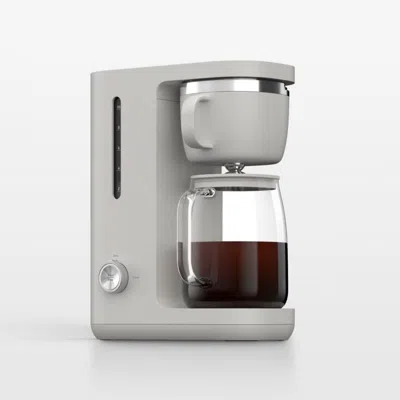 Crate & Barrel Caraway Stone 10-cup Clean Brew Coffee Maker In Silver