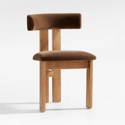 Crate & Barrel Ceremonie Dresden Brown Dining Chair By Athena Calderone