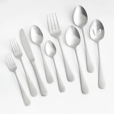 Crate & Barrel Cirrus Mirror 52-piece Flatware Set In Silver
