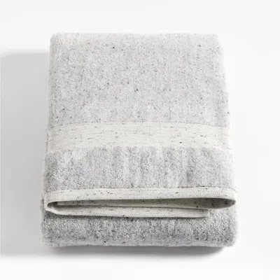 Crate & Barrel Classic Organic Turkish Cotton Grey Fleck Bath Sheet In Gray