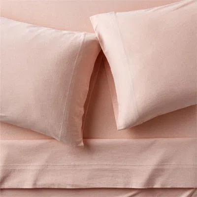 Crate & Barrel Comfy Tee Pink 100% Organic Cotton Jersey Kids Full Sheet Set