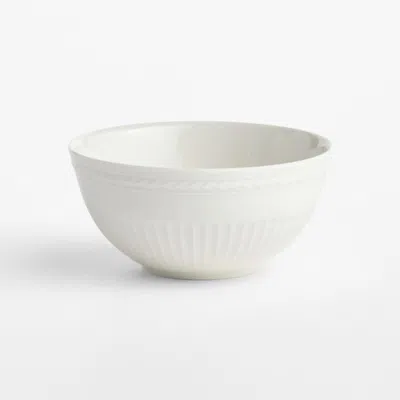 Crate & Barrel Cotswold Cream Porcelain Cereal Bowl In White