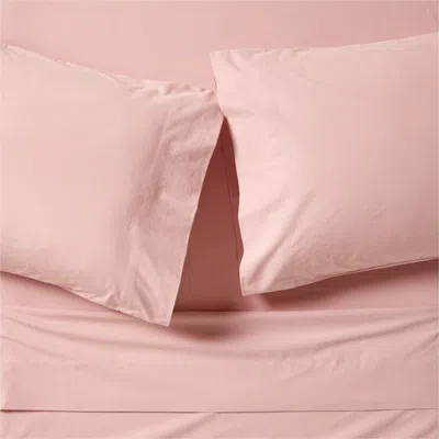 Crate & Barrel Cozy Cloud Orchid Rose 100% Organic Cotton Kids Queen Sheet Set In Pink