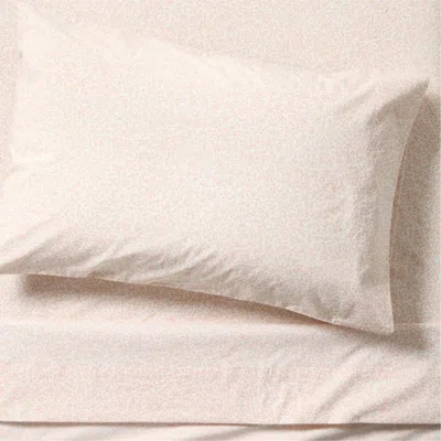 Crate & Barrel Cozy Cloud Organic Cotton Mini Floral Elegant Pink Twin Xl Sheet Set