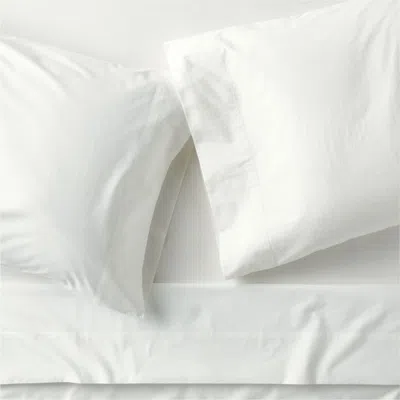 Crate & Barrel Cozy Cloud Pampas Ivory 100% Organic Cotton Kids Full Sheet Set In White