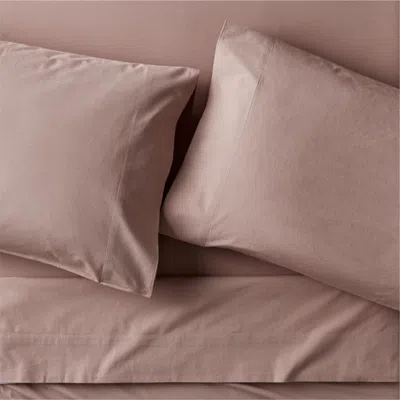 Crate & Barrel Cozy Cloud Plum Rose 100% Organic Cotton Kids Full Sheet Set In Purple